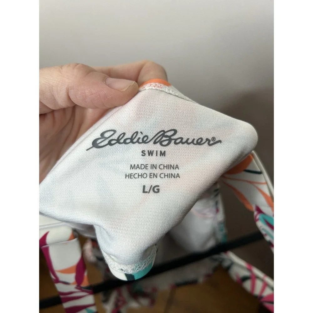 Eddie Bauer Women's Swimsuit  Floral Core One-Piece Sun Protection UPF 50 Large - Picture 7 of 7